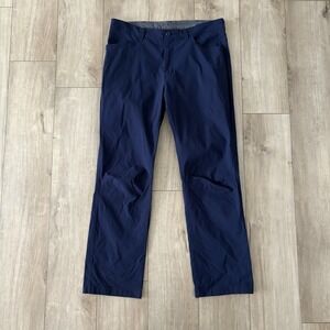 Eddie Bauer Men's Rainer Tech Pants Size 36/32 Navy Blue Hiking Outdoors